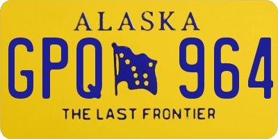AK license plate GPQ964