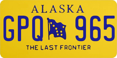 AK license plate GPQ965