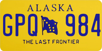 AK license plate GPQ984