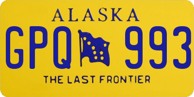 AK license plate GPQ993