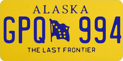 AK license plate GPQ994