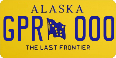 AK license plate GPR000