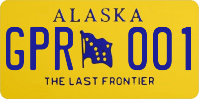 AK license plate GPR001