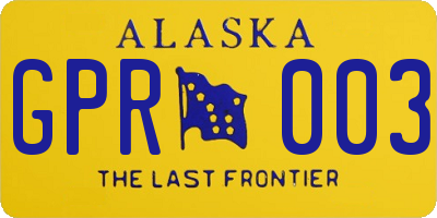 AK license plate GPR003
