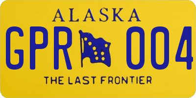 AK license plate GPR004