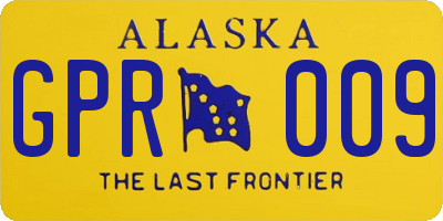 AK license plate GPR009
