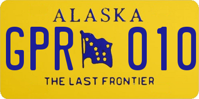 AK license plate GPR010