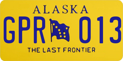 AK license plate GPR013
