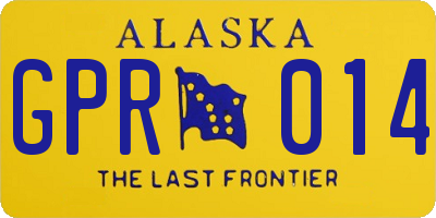 AK license plate GPR014
