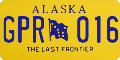 AK license plate GPR016
