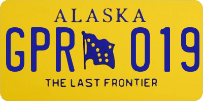 AK license plate GPR019