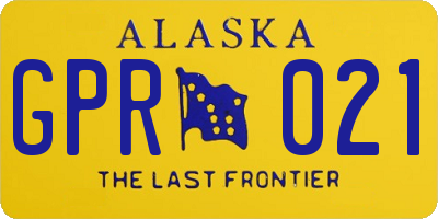 AK license plate GPR021