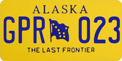 AK license plate GPR023
