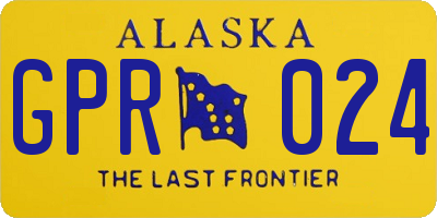 AK license plate GPR024