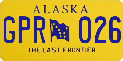 AK license plate GPR026