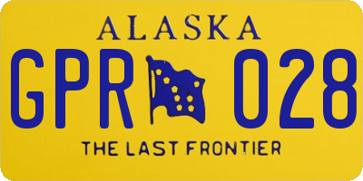 AK license plate GPR028
