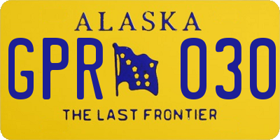 AK license plate GPR030