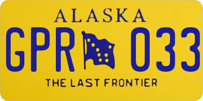 AK license plate GPR033