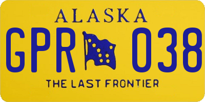 AK license plate GPR038