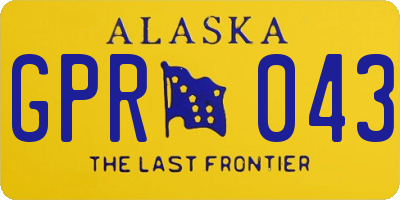 AK license plate GPR043