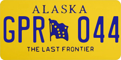 AK license plate GPR044