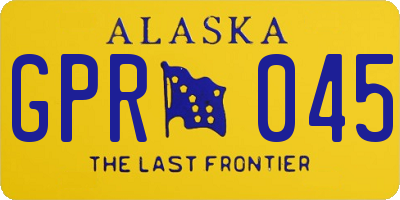 AK license plate GPR045