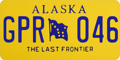 AK license plate GPR046