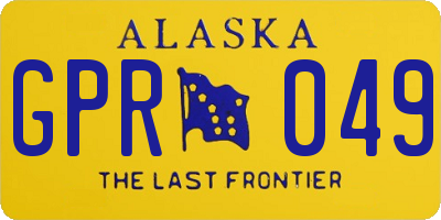 AK license plate GPR049
