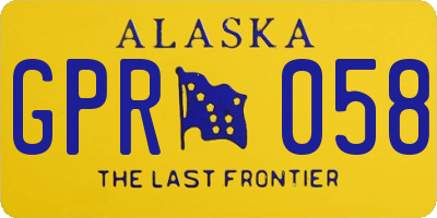 AK license plate GPR058