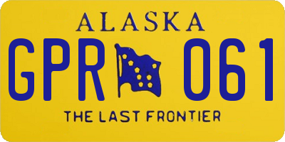 AK license plate GPR061