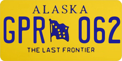AK license plate GPR062