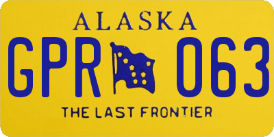 AK license plate GPR063