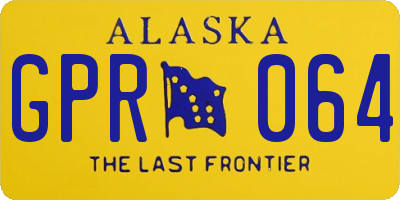 AK license plate GPR064