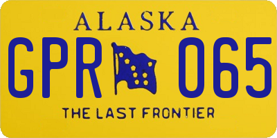 AK license plate GPR065