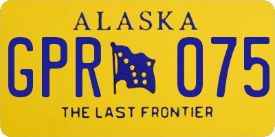 AK license plate GPR075