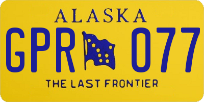 AK license plate GPR077