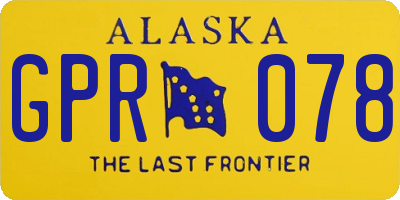 AK license plate GPR078