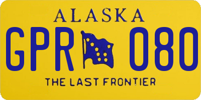 AK license plate GPR080