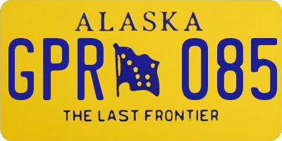 AK license plate GPR085