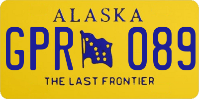 AK license plate GPR089