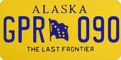 AK license plate GPR090