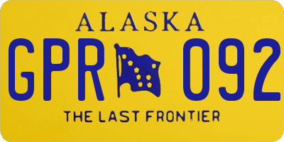 AK license plate GPR092