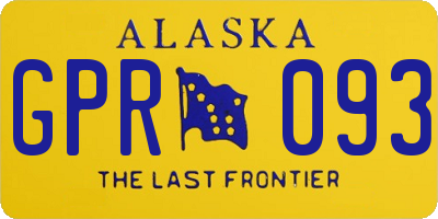 AK license plate GPR093