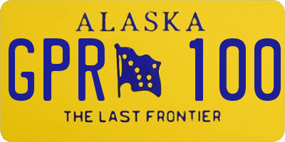 AK license plate GPR100