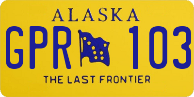 AK license plate GPR103