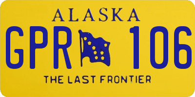 AK license plate GPR106