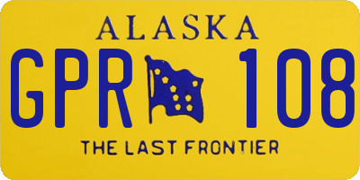 AK license plate GPR108