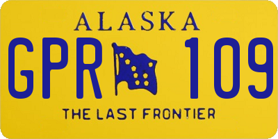 AK license plate GPR109