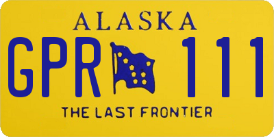 AK license plate GPR111