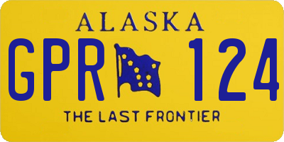 AK license plate GPR124